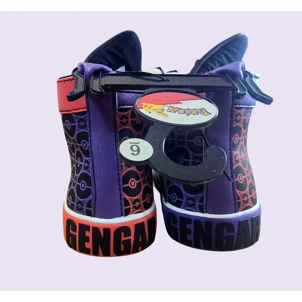 Pokémon Gengar High Top Shoes Ground Up Purple Black Chunky NWT 6